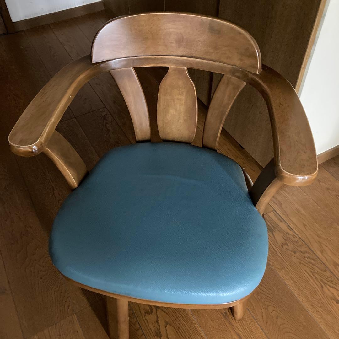 さったな　木製ダイニングチェア(回転可能)1脚