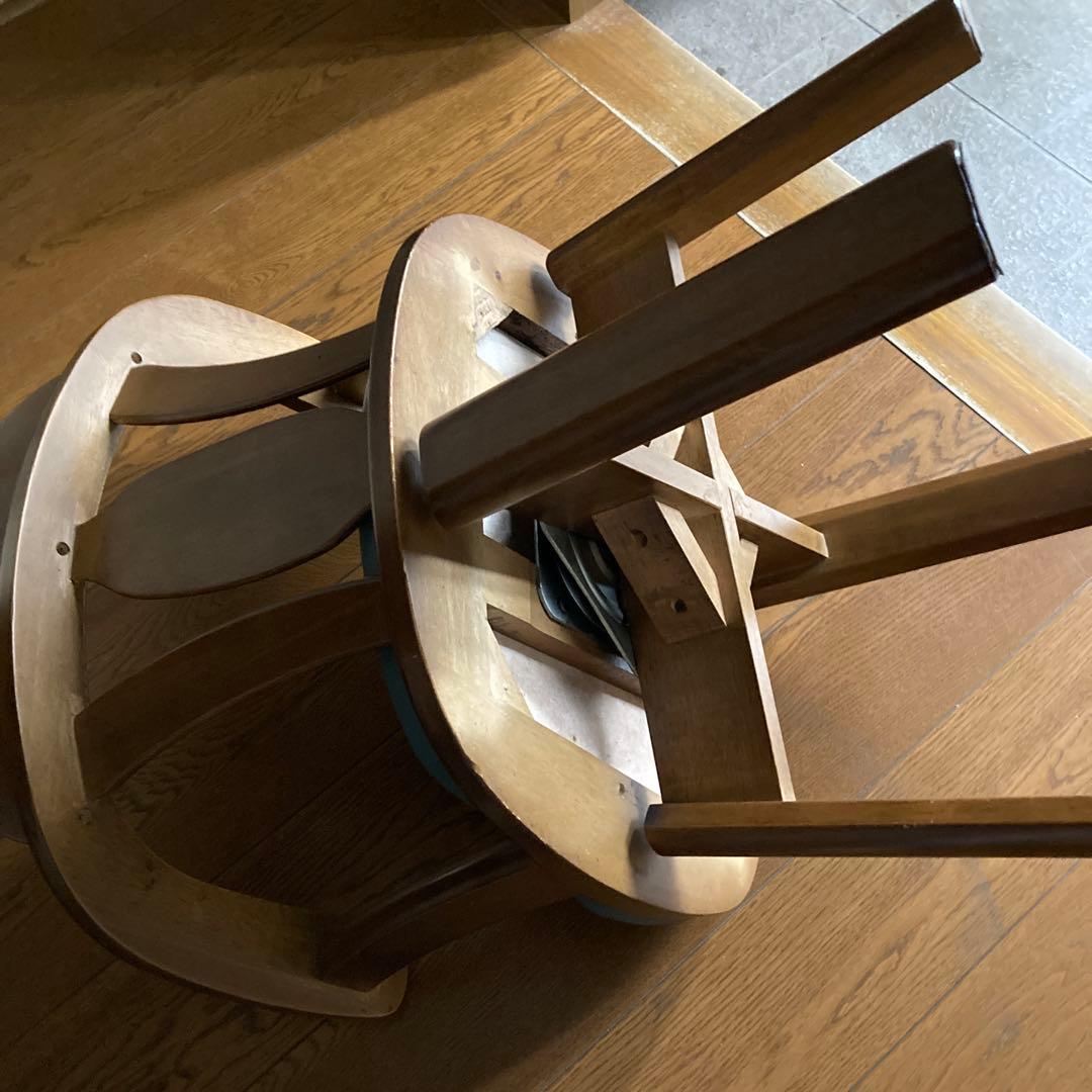 さったな　木製ダイニングチェア(回転可能)1脚