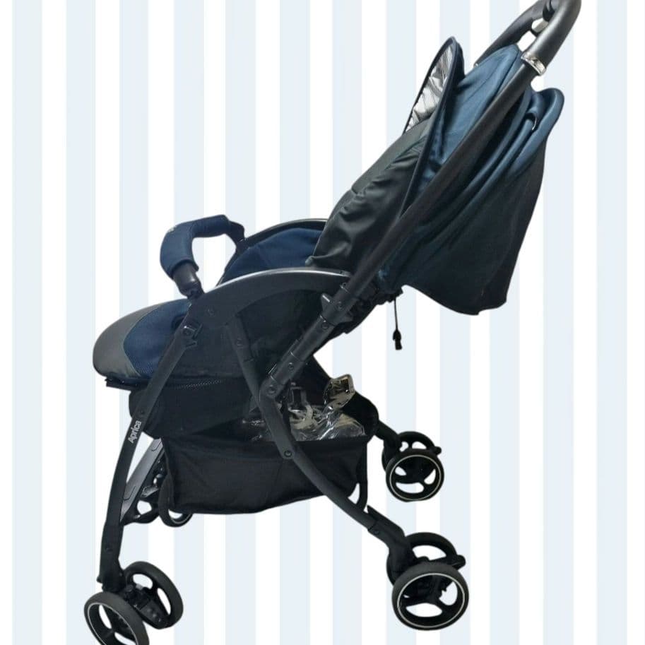 美品 Aprica ベビーカー ネイビー アップリカ ラクーナクッションAC