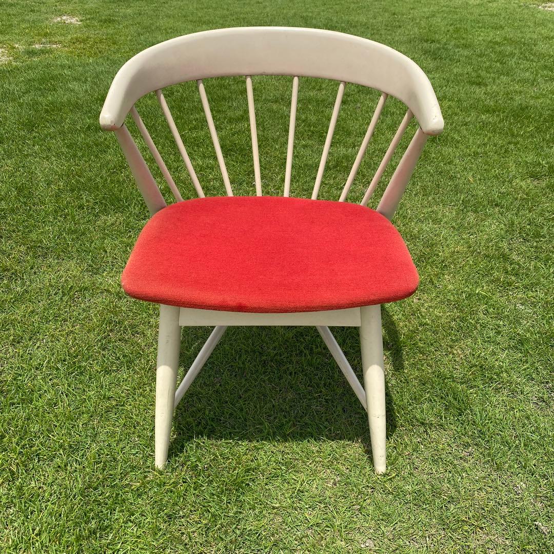 飛騨産業 オールドキツツキ ローガンチェア レッド 赤 レトロ