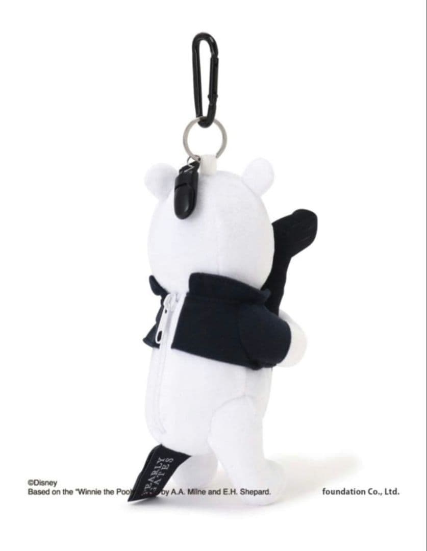 激レア新品タグ付きくまのプーさん ストラップ付きぬいぐるみボールポーチ