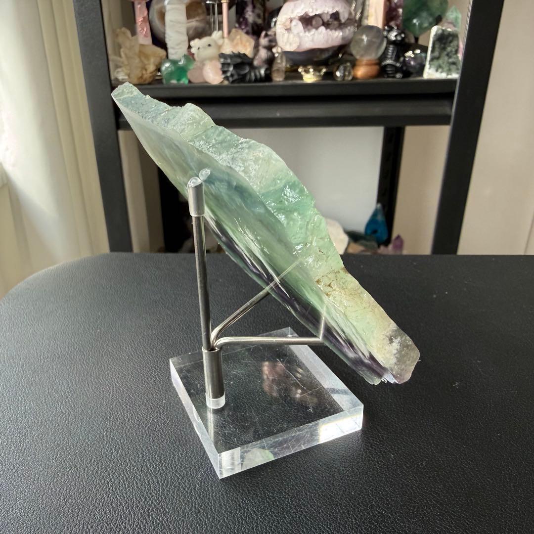 【tomo様確認専用】天然石フェザーフローライトのプレート　NO.020915