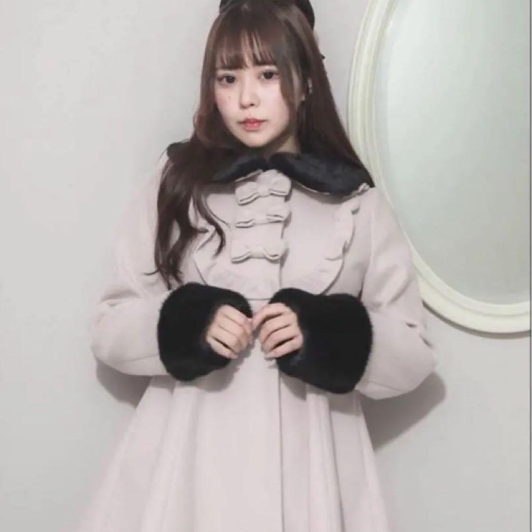 ☆ pium ピウム コート ピンク×ブラック ☆