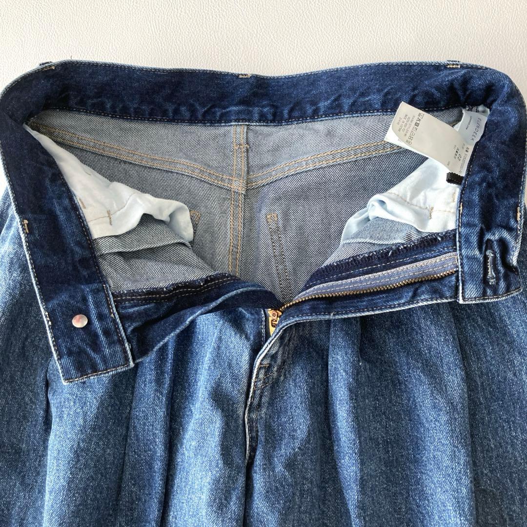 h*様 24AW✨エレンディーク　タックフォルムデニムワイドパンツ　サイズ02