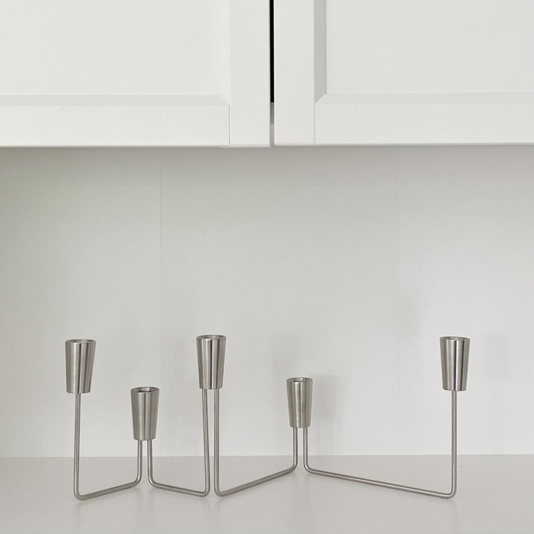 新品未使用　EXCEL社　ステンレス　キャンドルホルダー