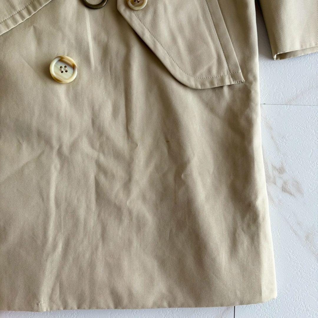 人気◆バーバリー ベルト付き トレンチ コート ホワイトベージュ M相当