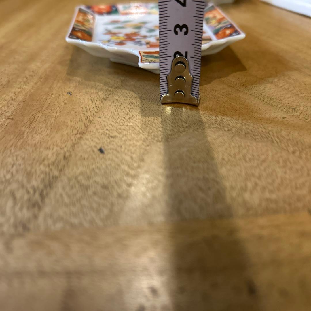 有田焼 醍醐窯　伊万里絵付　金彩花鳥文 羽子板皿　五枚