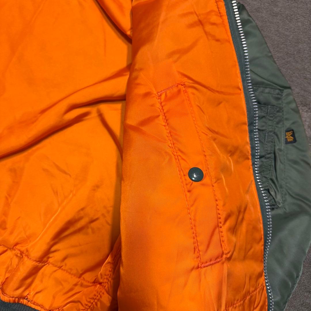 【USA製】 アルファ MA-1 90s フライトジャケット リバーシブル 短丈