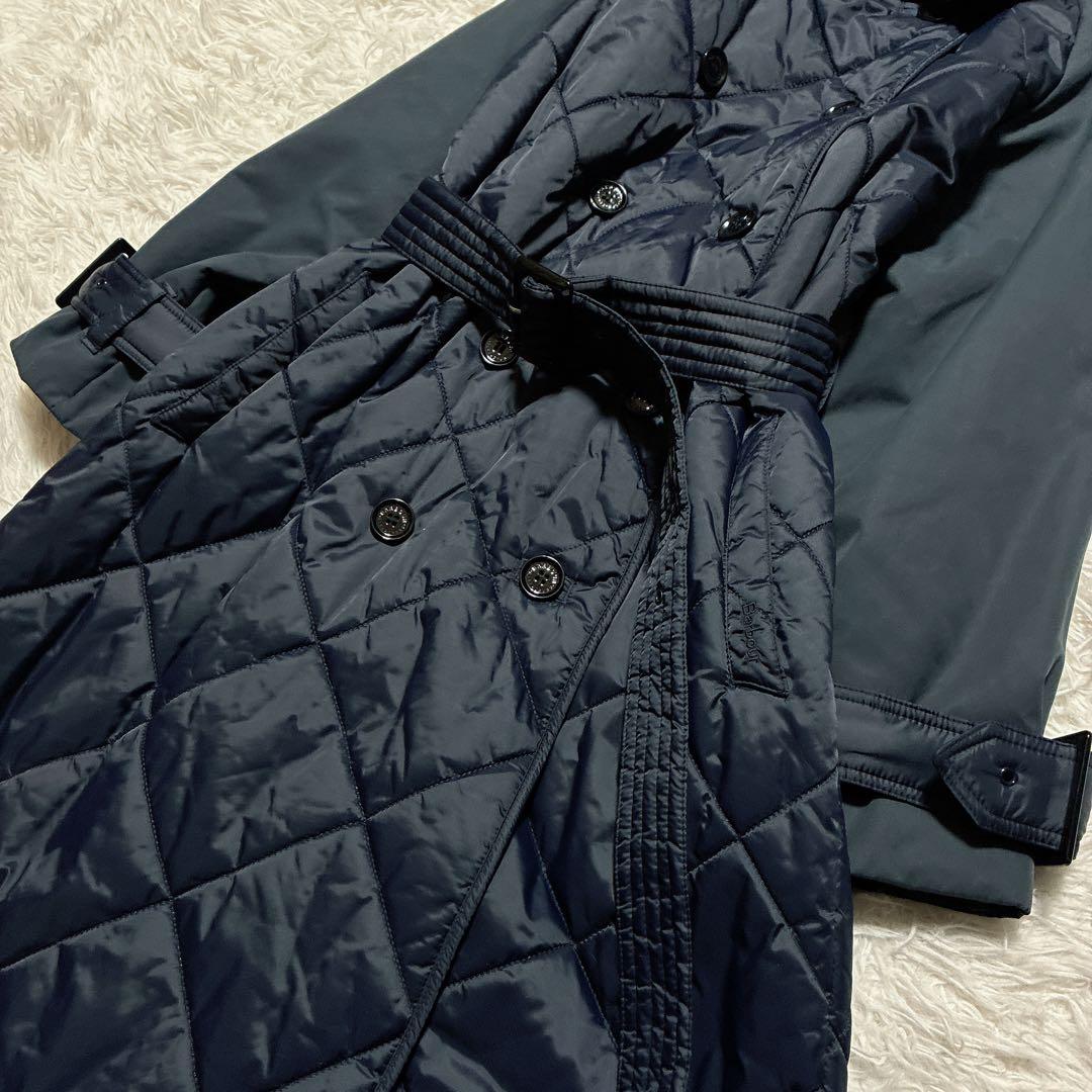 近年⭐️バブアー　アレクサチャン　キルティングコート　ベルト　中綿コート　洗える