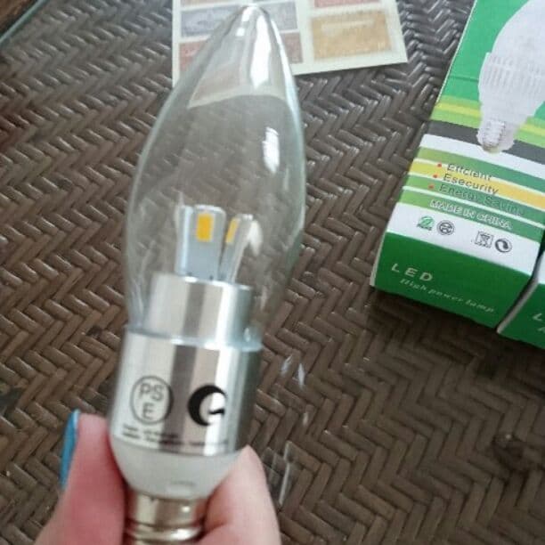 LED シャンデリア球 220V 50Hz 10個セット