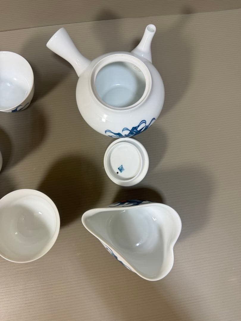 2275 有田焼　畑萬陶苑　茶器セット　急須1客　湯冷し1客　湯呑5客