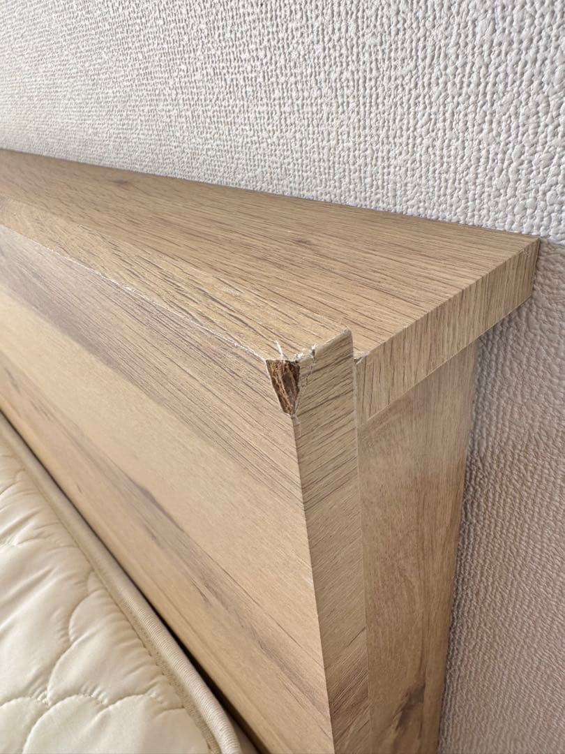 シングルベッドフレーム 木製 マットレス付き