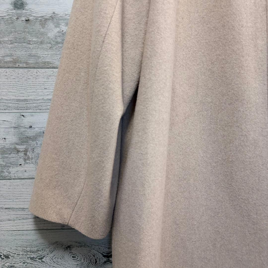 ☆ほぼ未使用☆セオリーリュクス　メルトン素材オーバーサイズロングコート　ベージュ