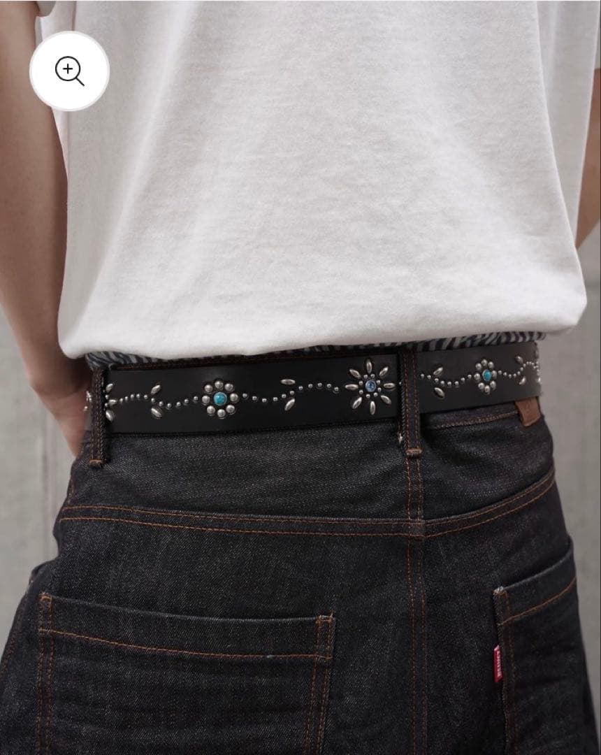 archiveレザー スタッデット ベルト