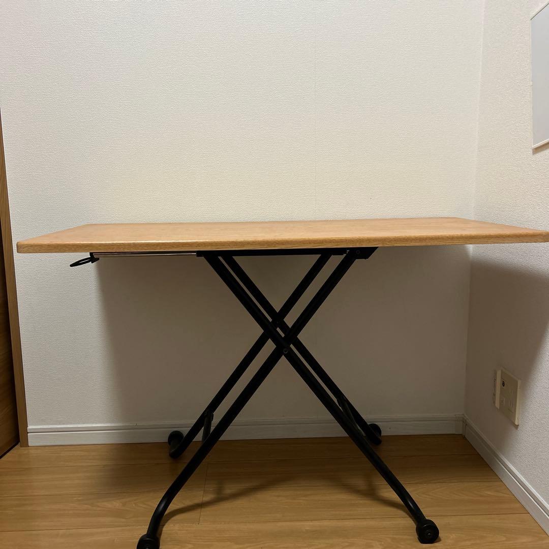 ニトリ　昇降式（手動）テーブル　 幅110cm x奥行55cm