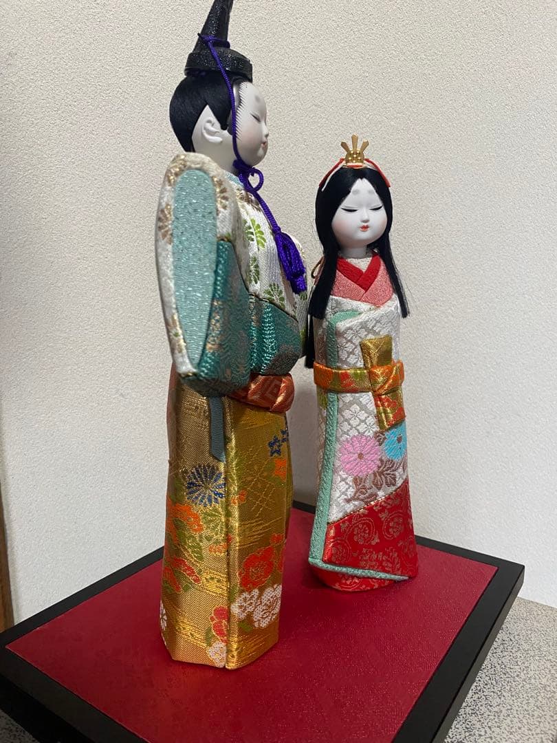 東芸 芳山作 立雛 花園 40cm 木目込み人形 親王飾り ひな人形 箱付き