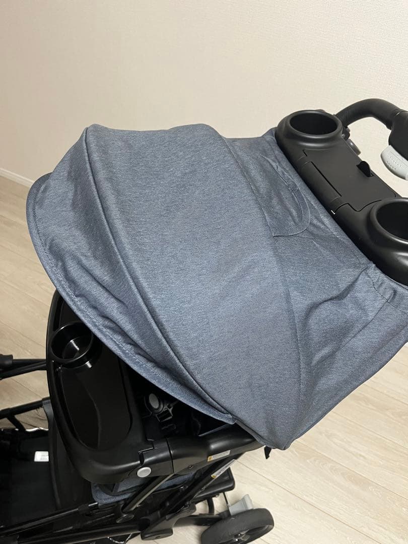 KATOJI 二人でゴーDX ブラック 2人乗りベビーカー　レインカバー未使用