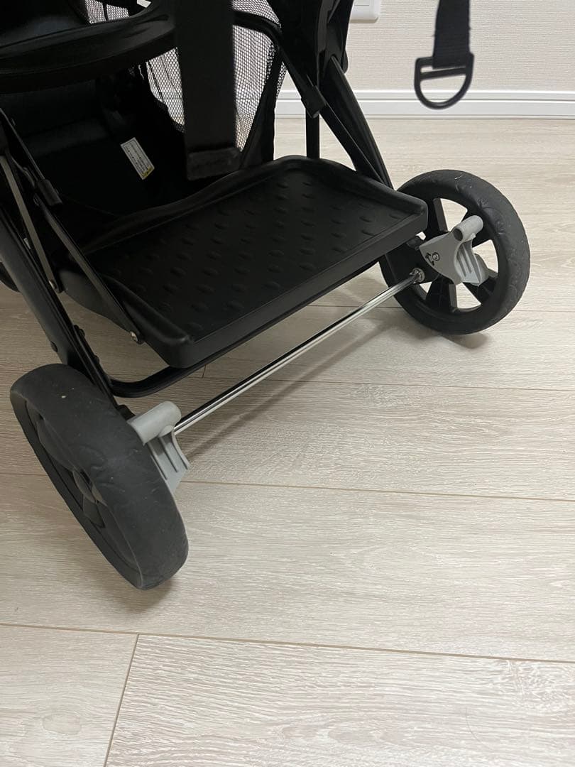 KATOJI 二人でゴーDX ブラック 2人乗りベビーカー　レインカバー未使用