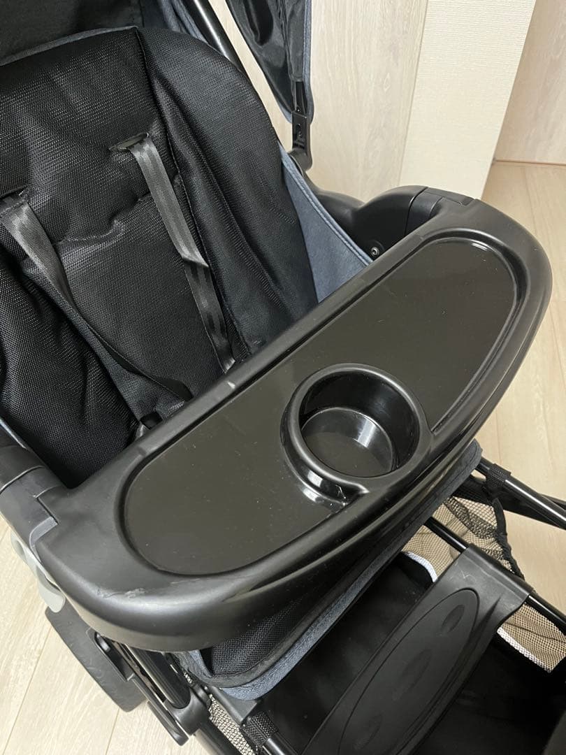 KATOJI 二人でゴーDX ブラック 2人乗りベビーカー　レインカバー未使用