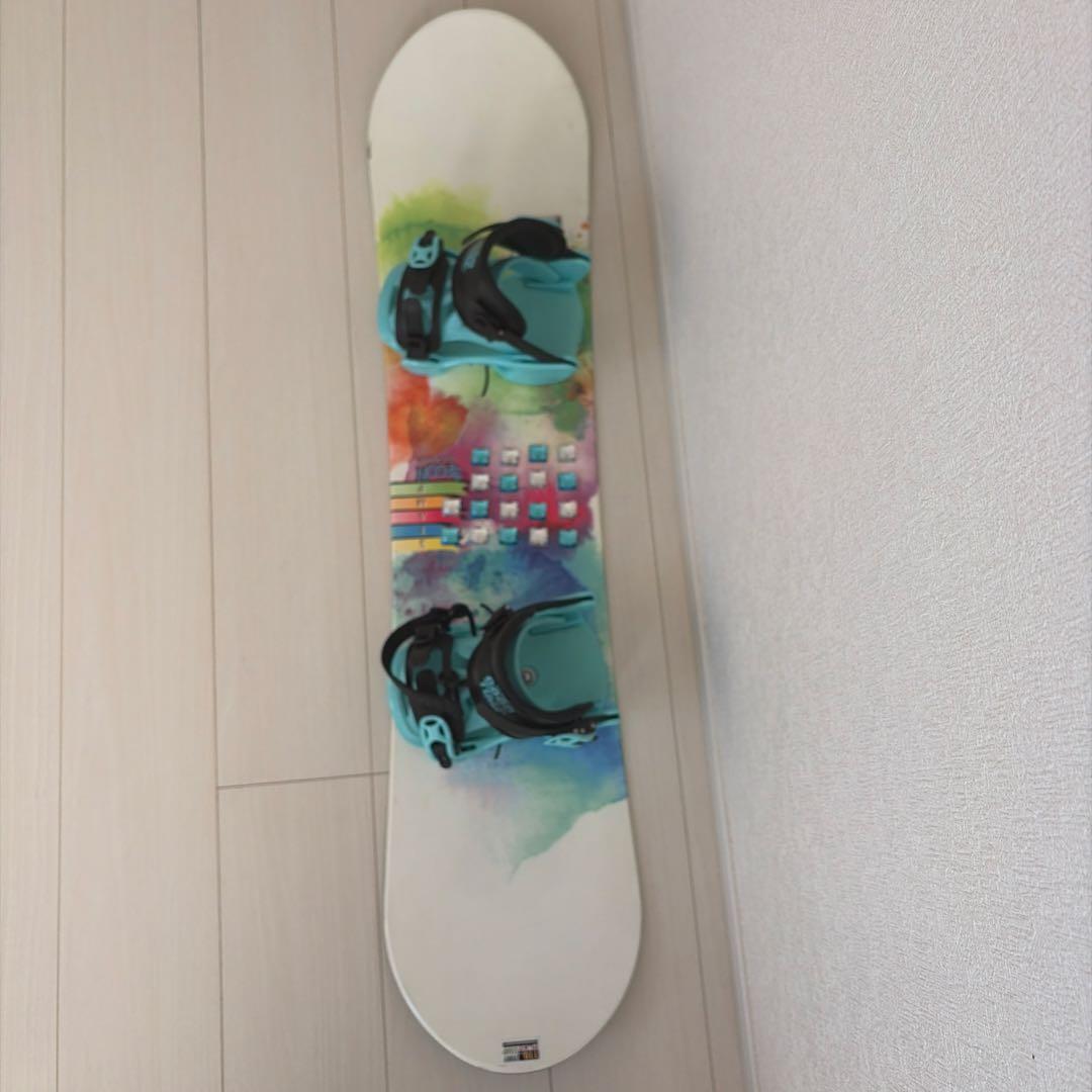 【送料無料】キッズスノーボード2点セット　spoon stamp 110㎝　中古