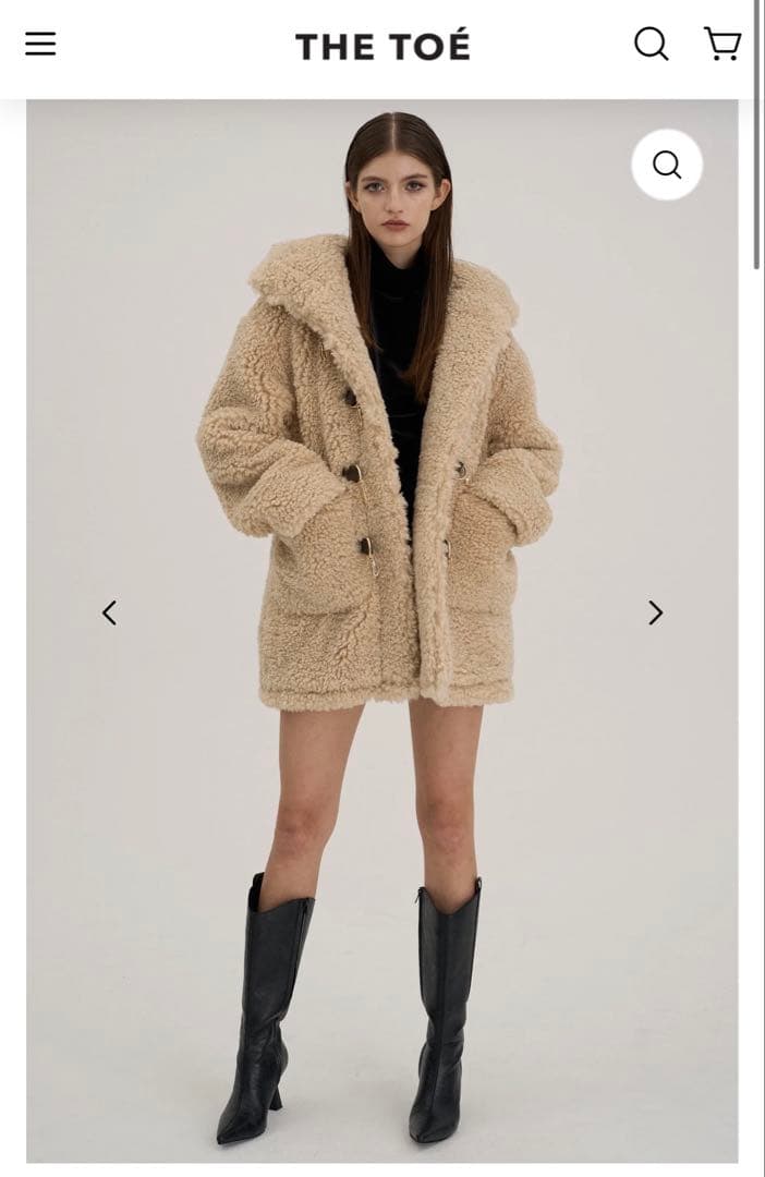 THE TOE Trafalgar boa coat ボアコート プードル