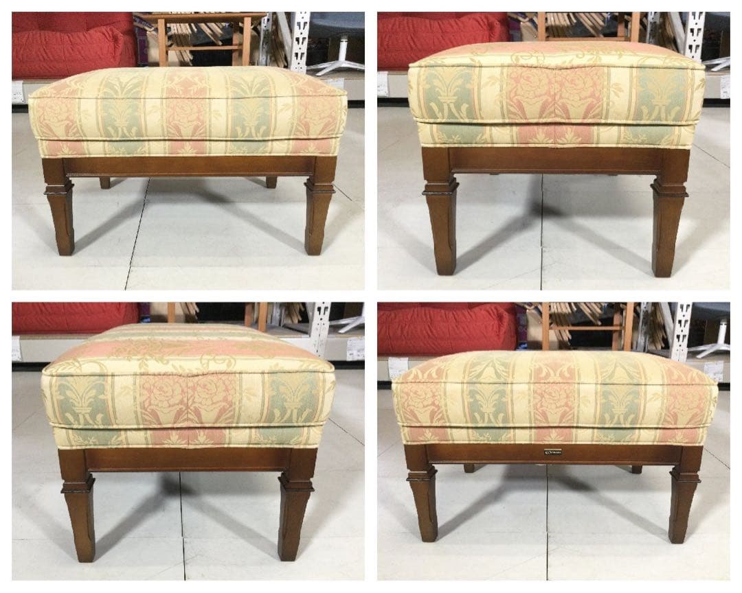 maruni ストライプ柄オットマン1脚