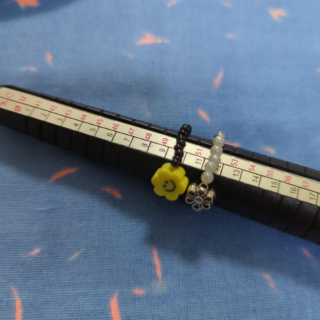画面画面ハンドメイド にこちゃんスマイリー　　リング他指輪5点セット BB-53