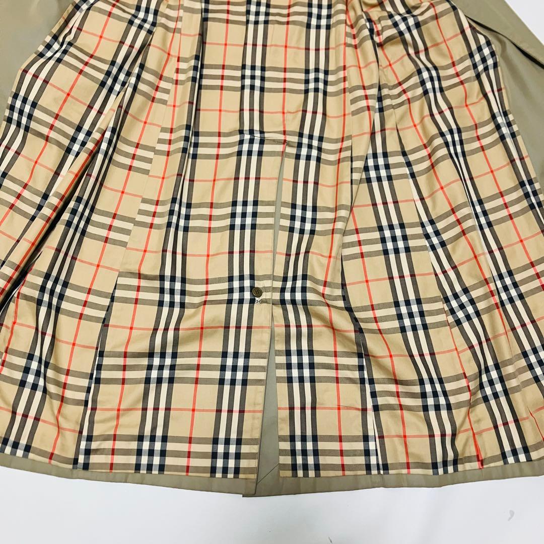 訳あり バーバリー トレンチコート ノバチェック ベルト付 ベージュ 玉虫色