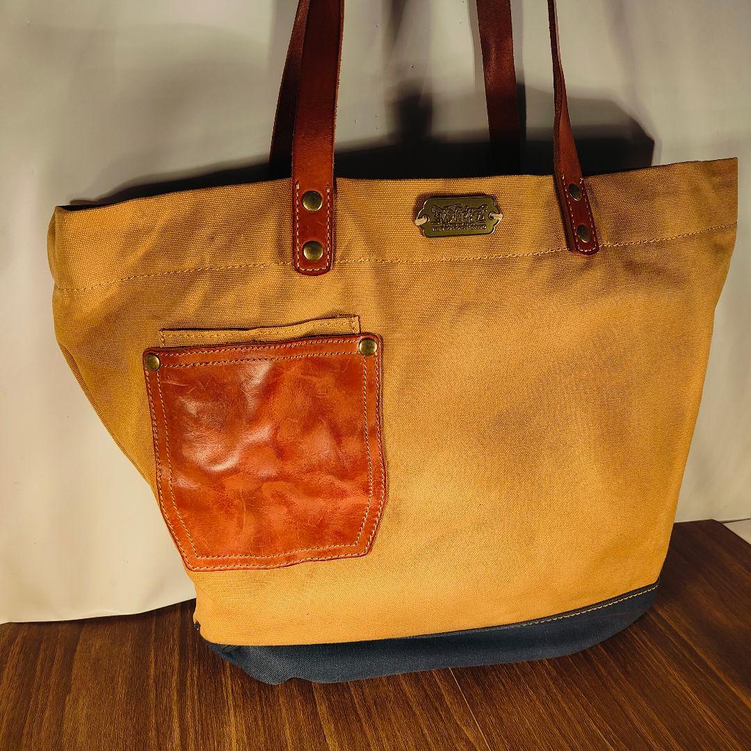 【極美品】Levi’s　キャンバス×本革トートバッグ｜2Horseプレート搭載