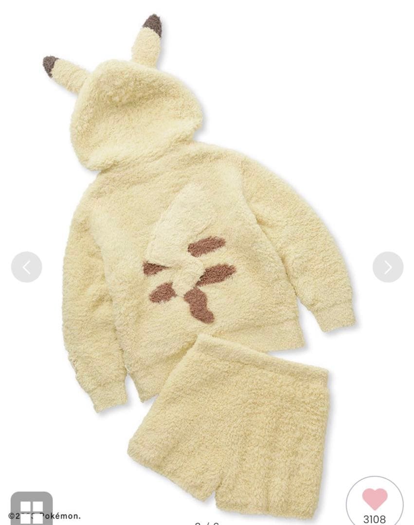 ぴぴ【新品未使用】ジェラピケ ポケモンスリープ ピカチュウパーカー