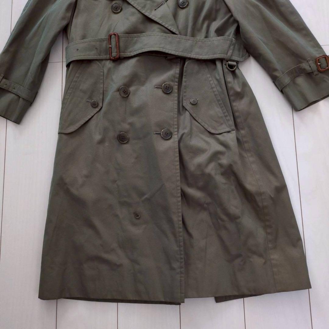 Burberrys ステンカラーコート カーキ 裏地ノバチェック　ベルト付き