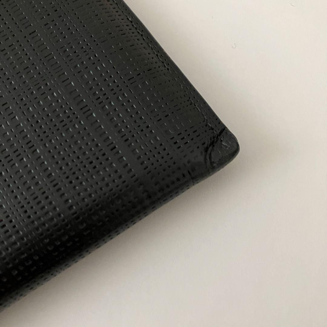 ★美品★LOEWE ラウンドファスナー 長財布 アナグラム リネン レザー 黒