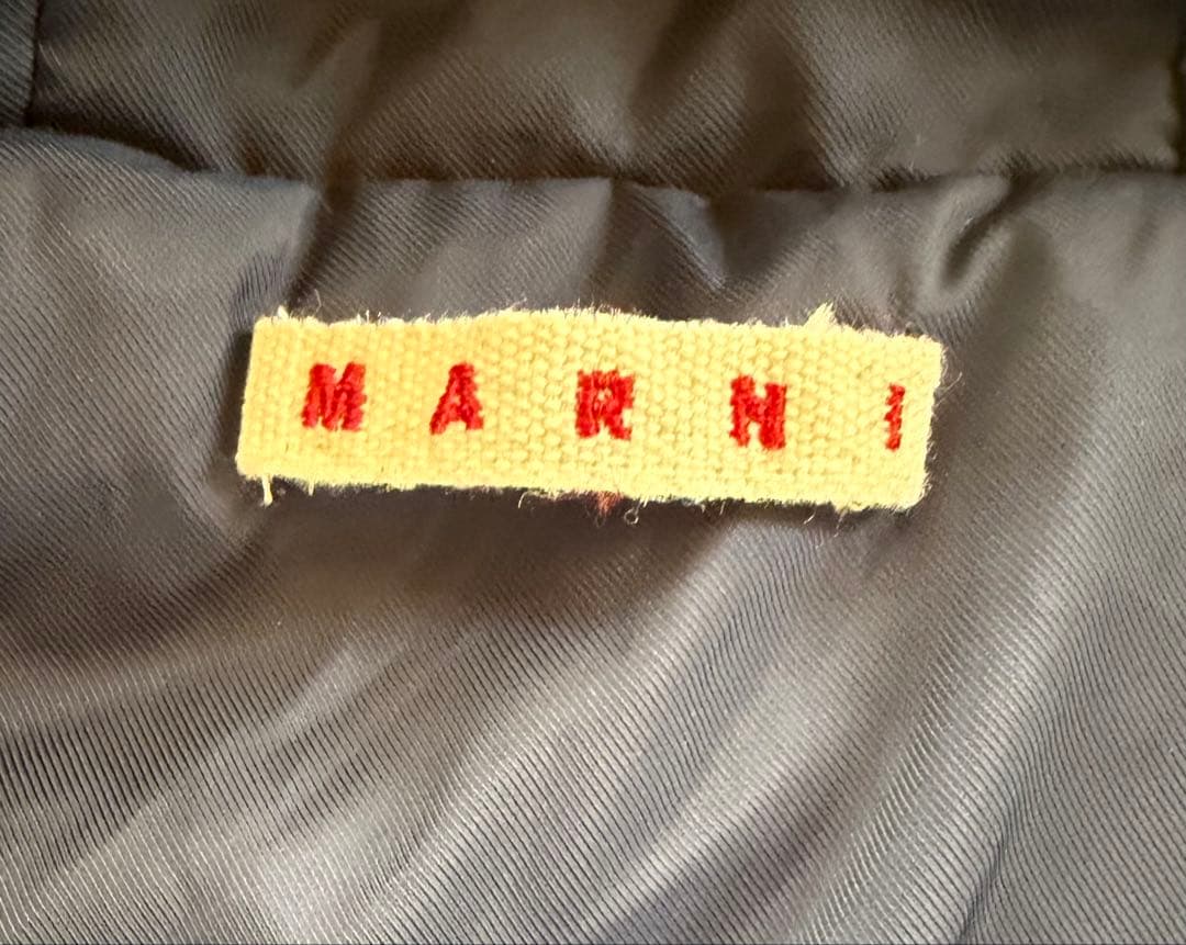 美品 MARNI フード付きネイビーウールコート KIDS 10