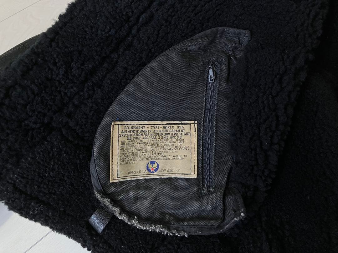 AVIREXアヴィレックス　アビレックス B-3ムートンジャケット38 USA製