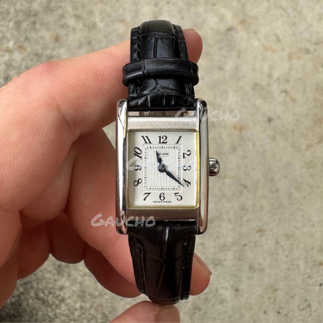 【新品電池】coach tank スクエア レクタンギュラー 稼働品 美品