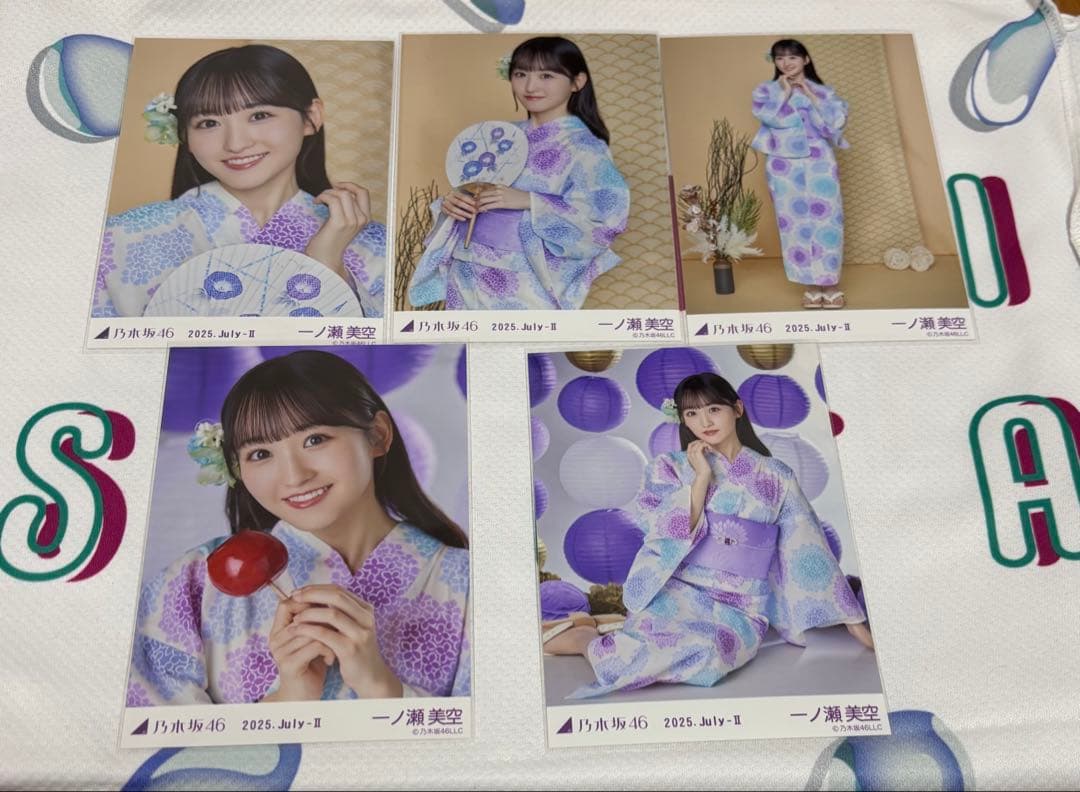ラスト値下げ！　乃木坂46　生写真　5種コンプ　一ノ瀬美空　浴衣2025