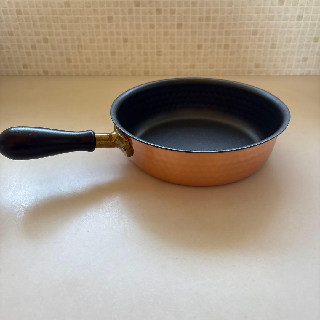 新光金属　フッ素加工　 銅製フライパン 新光堂 日本製 純銅 21㎝