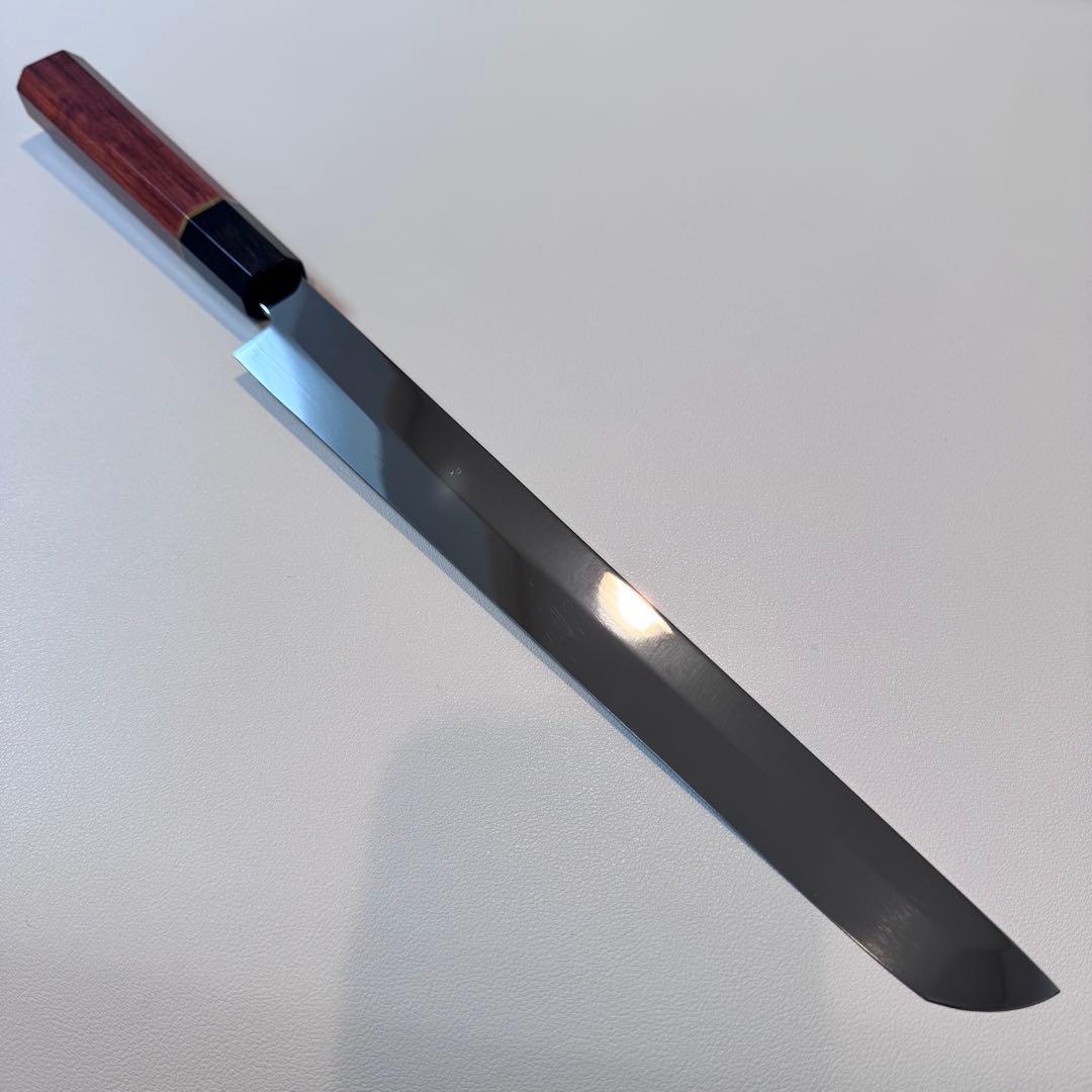 270mm 先丸柳刃包丁 鏡面　天然木八角柄 刺身包丁 全鋼　和包丁