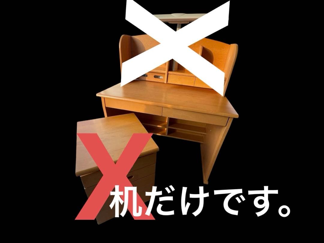 学習机　収納付きナチュラルウッドデスク (机だけです。)