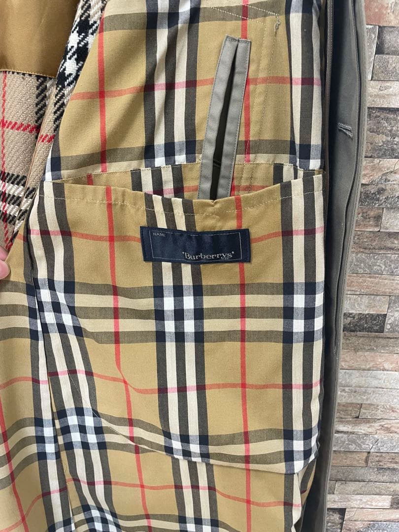 本日限定価格　Burberry トレンチコート グレー チェック裏地