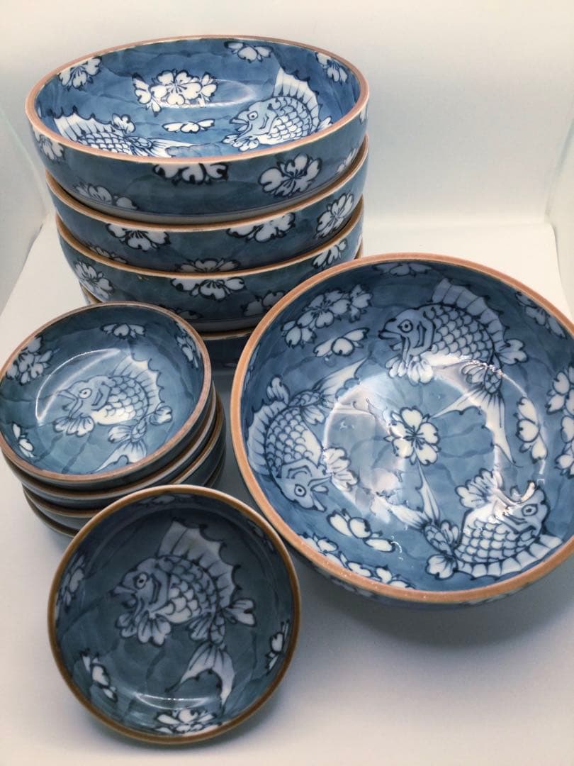 源右衛門染付鉢大小５セット１０個