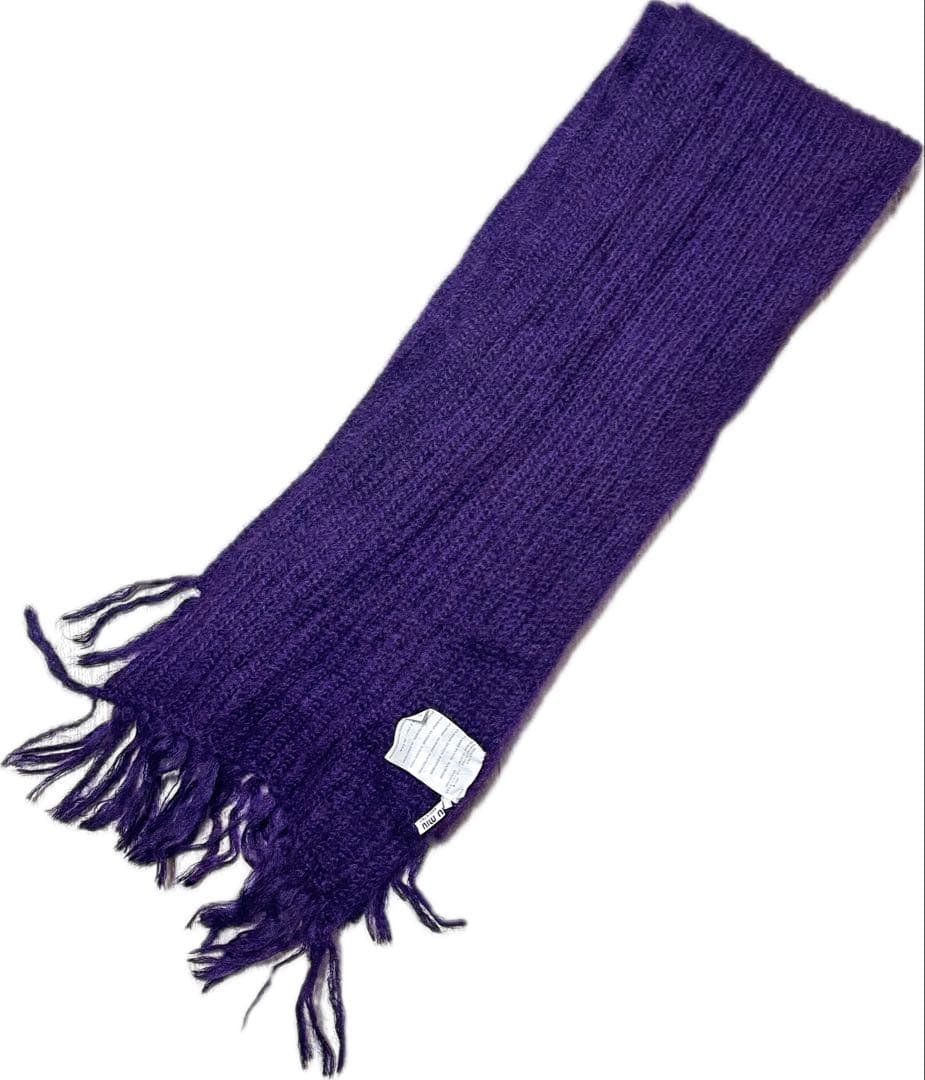miumiu mohair muffler モヘア 紫 ユニセックス