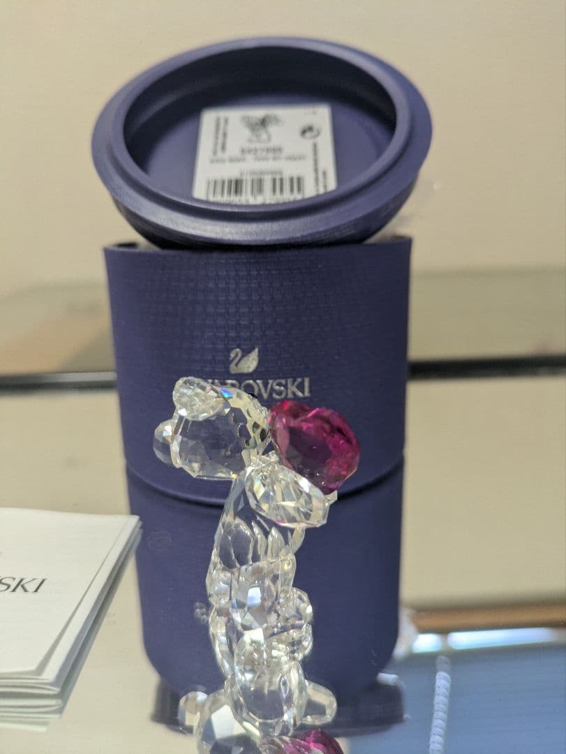 スワロフスキー クリスベア ハート 置物