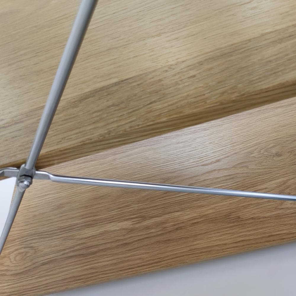 無印良品 ステンレスユニットシェルフ　オーク材棚セット　ワイド小　３段