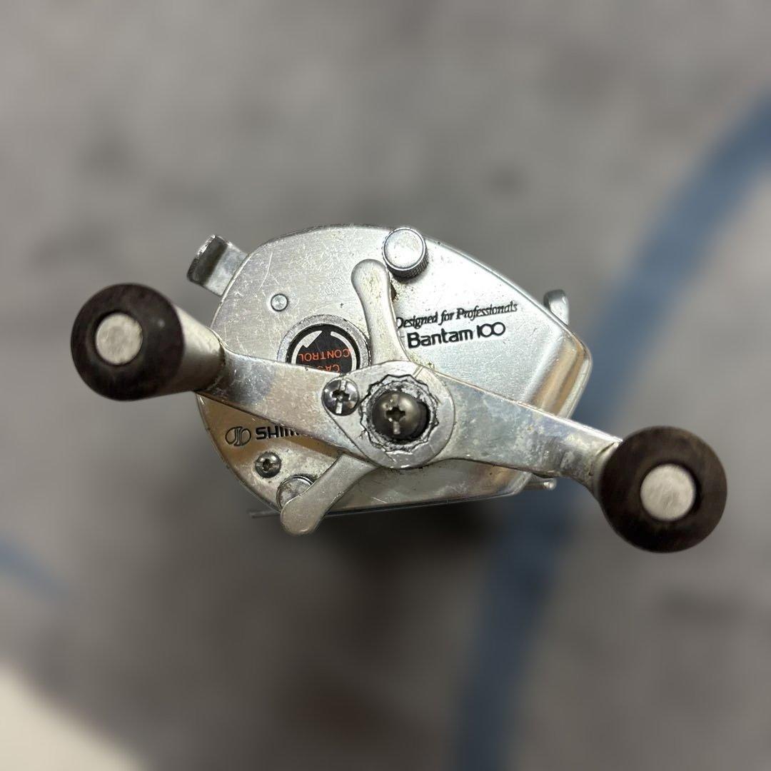 シマノ★バンタム100★国産オールドベイトリール★ウッドノブ★