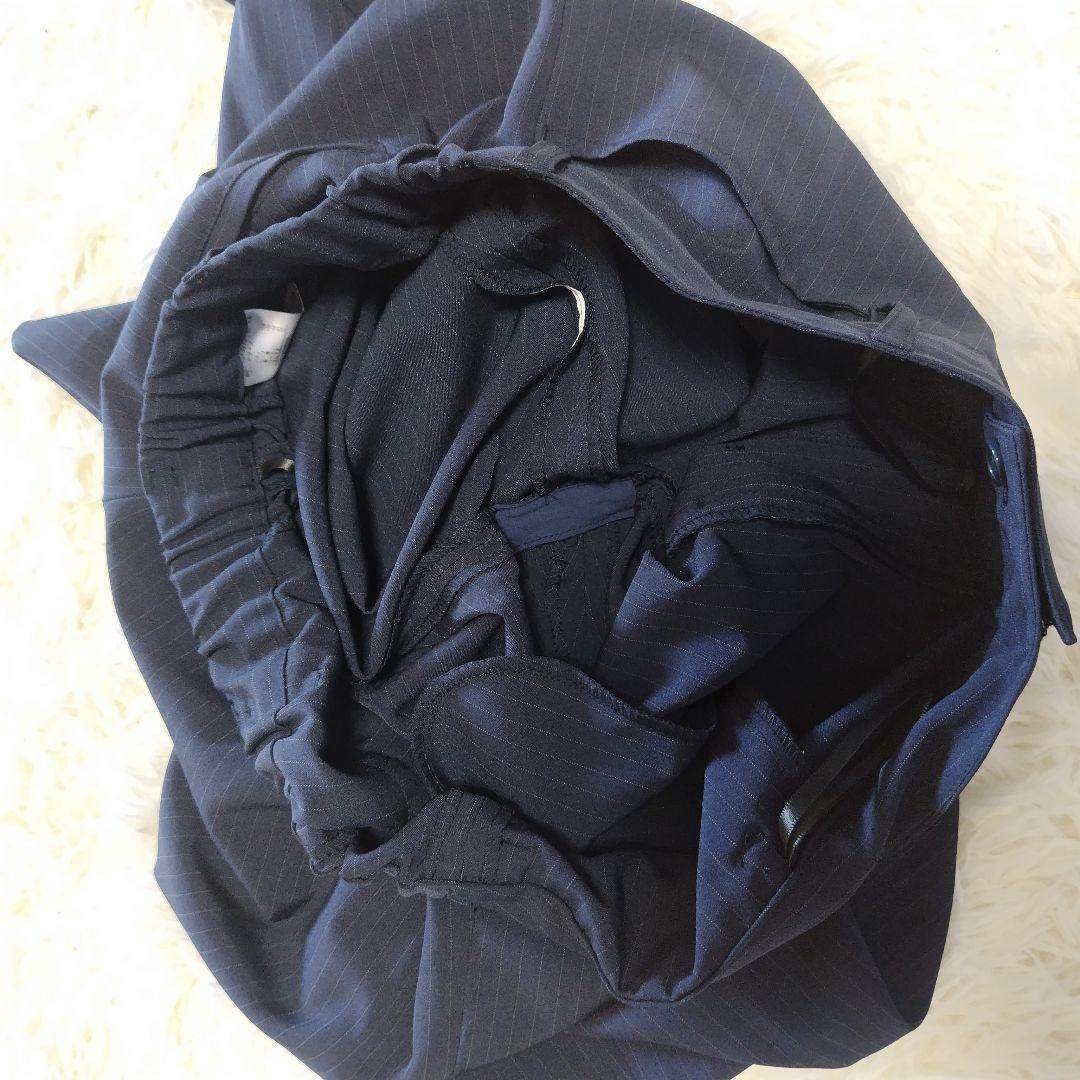 【かなり大きいサイズ】 新品 23号 ネイビー ストライプ パンツスーツ