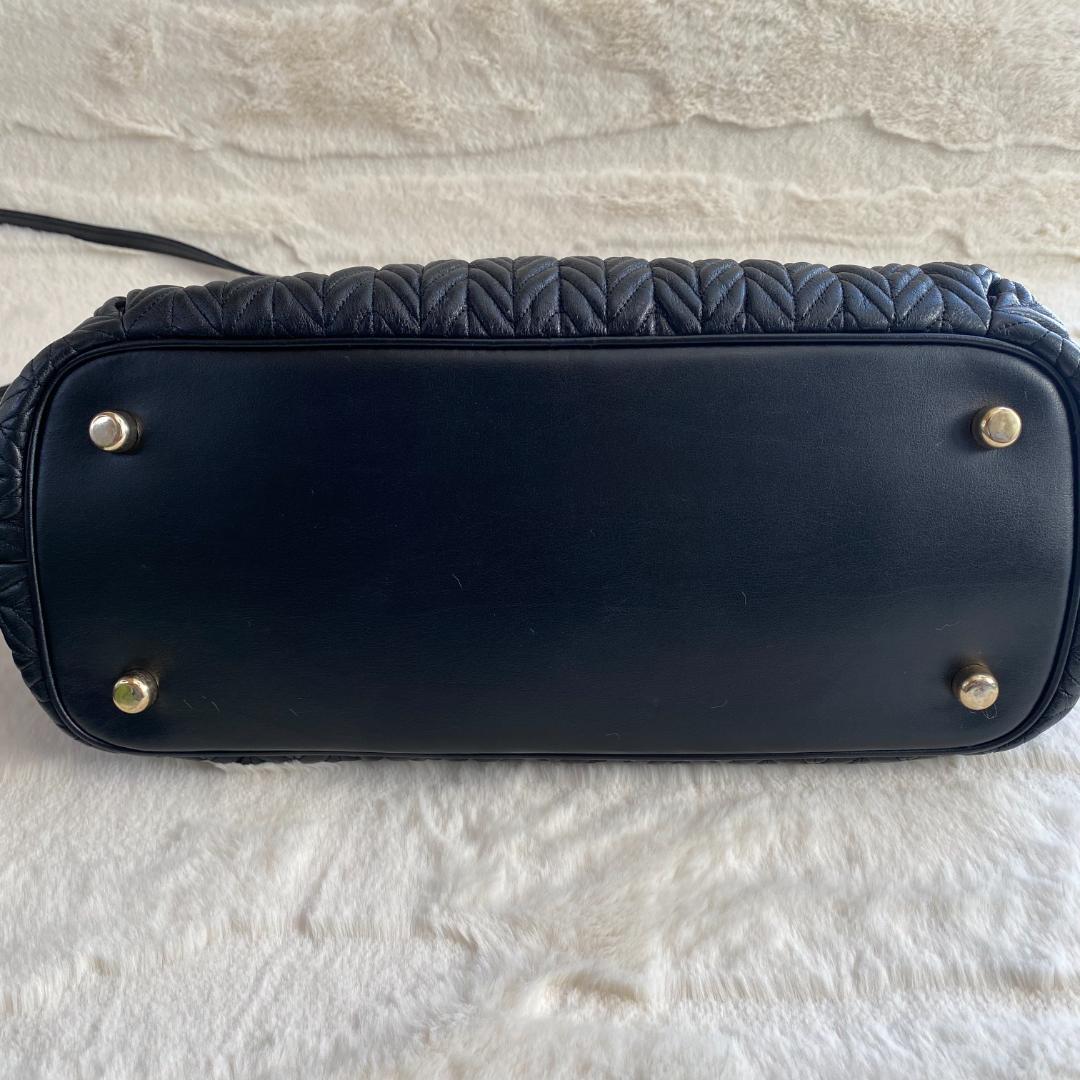 【良品】 COACH コーチ 2WAY レザー トートバッグ ゴールド金具