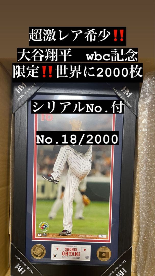 【超激レア‼️】大谷翔平　wbc記念 フォトミント　シリアルNo.18