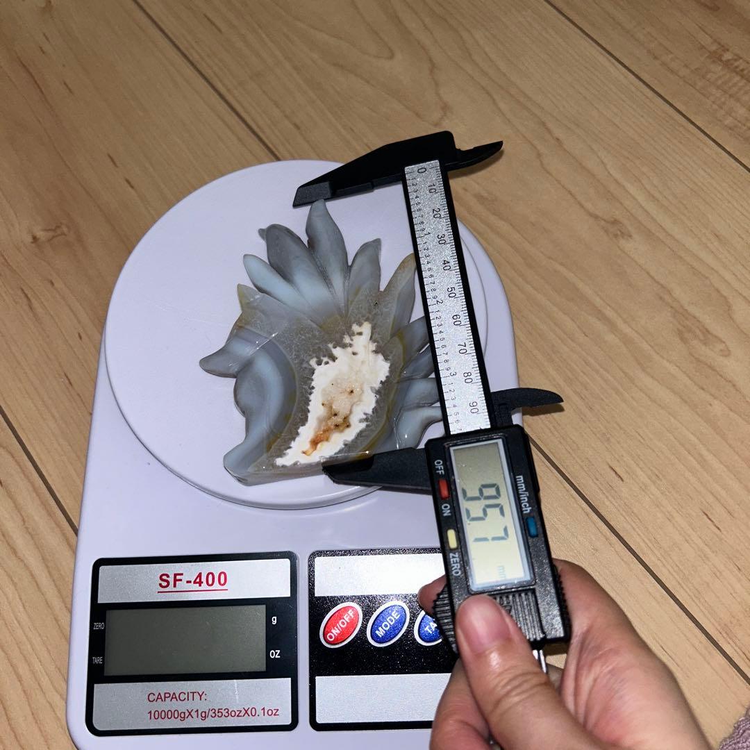 高品質 九尾 狐 瑪瑙 ドゥルージー 結晶 天然石