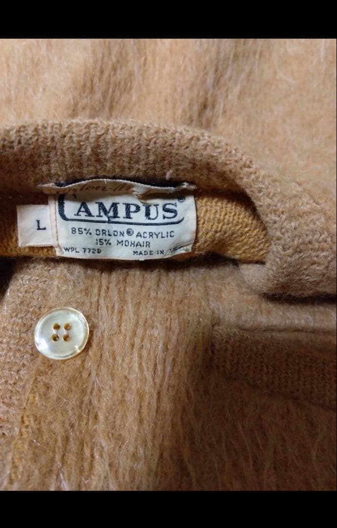 60s campus モヘアカーディガン
